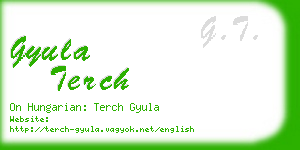 gyula terch business card